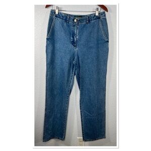 Lauren Jeans Co Ralph Lauren 100% Cotton High Rise Mom Jeans Sz 8